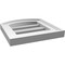 Ekena Millwork Arch Top Surface Mount PVC Gable Vent: Non-Functional, w/ 3-1/2"W x 1"P Standard Frame, 42"W x 42"H GVPAR42X4201SN - alternate 4